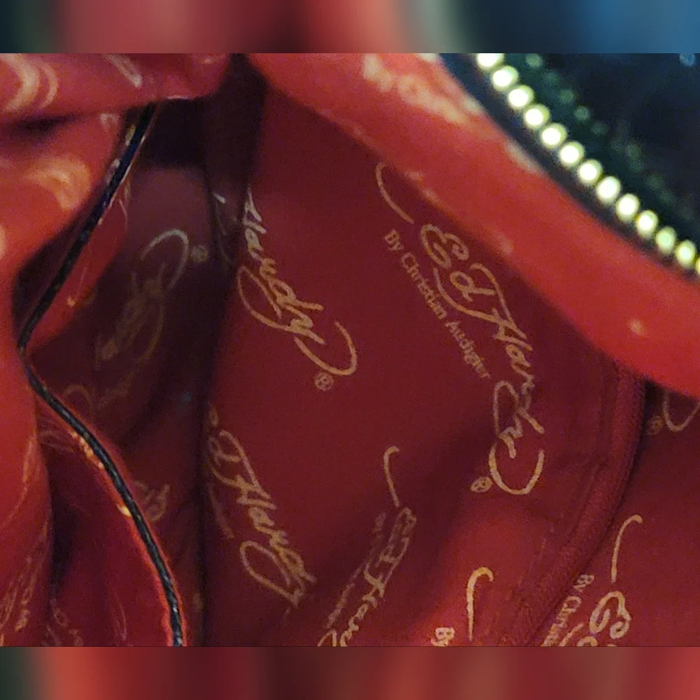 SALE Vintage Ed Hardy Mini Hobo Cross body  Purse 😍 Black with Gold Hardware! - Picture 10 of 15